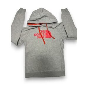 The North Face Lightweight Gray with Bold Red Accents Hoodie Size Medium